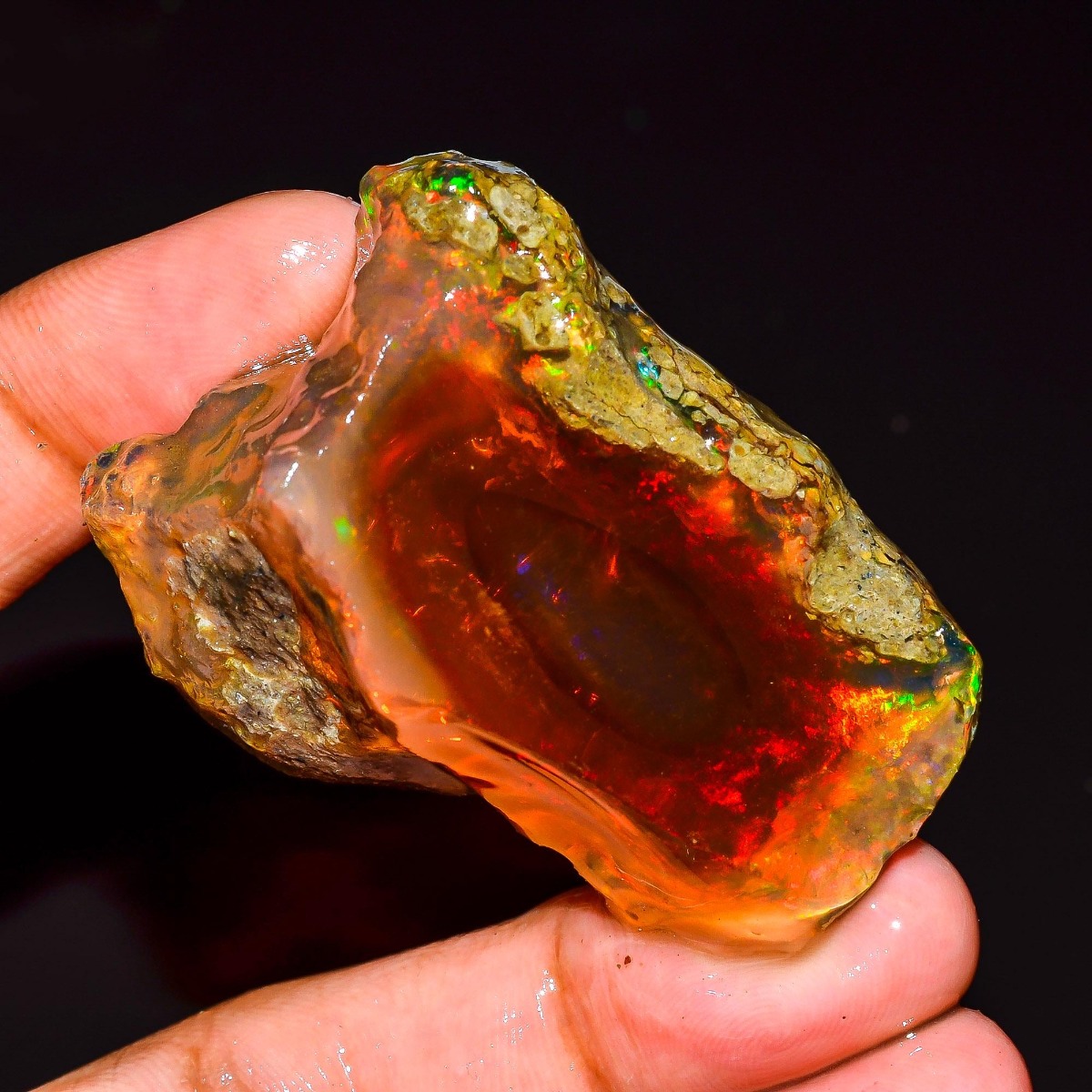 Jewelry Making Raw Materials - حجر أوبال إثيوبي طبيعي خام 25-80