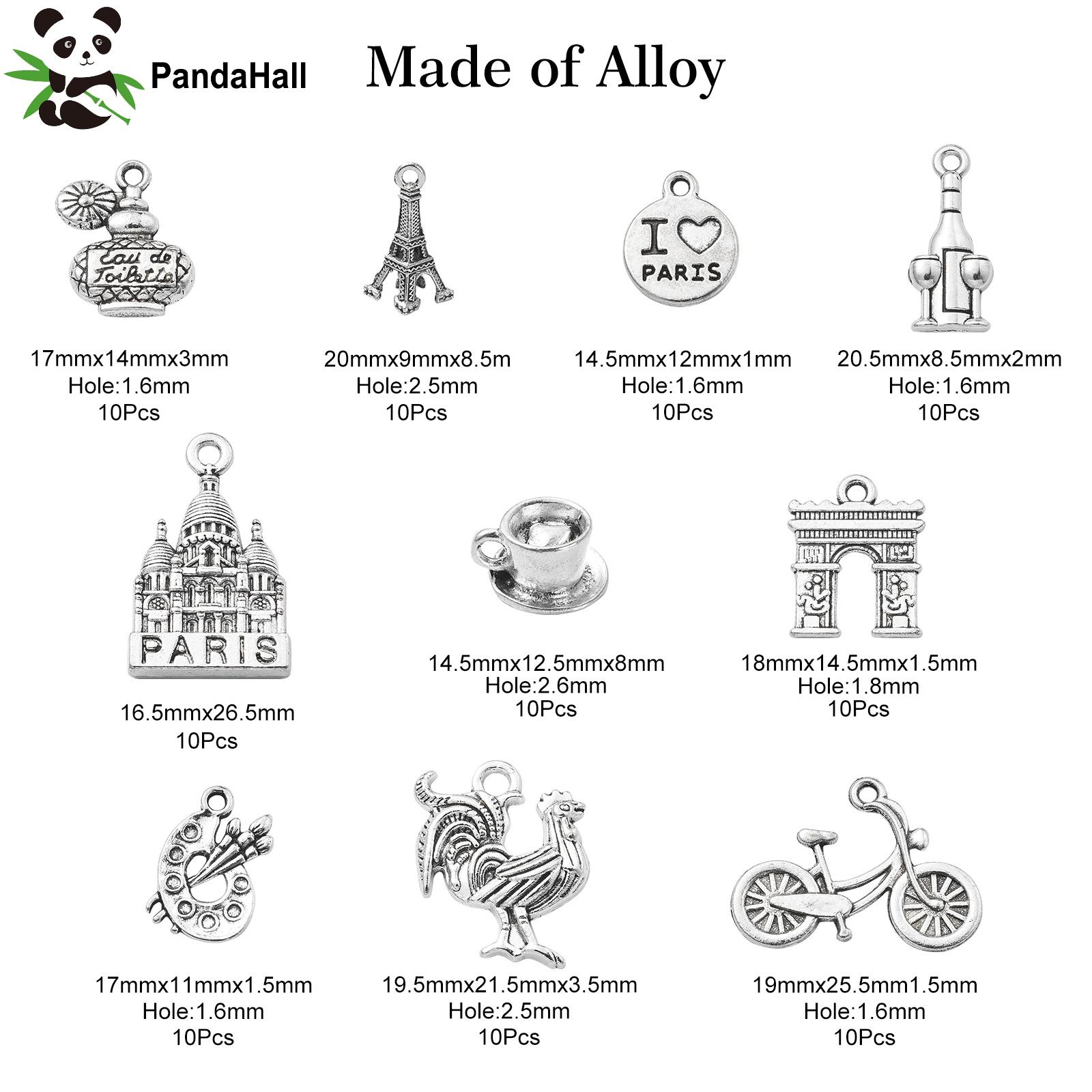 Jewelry Making Paris - باندا هول 100 قطعة 10 أنماط