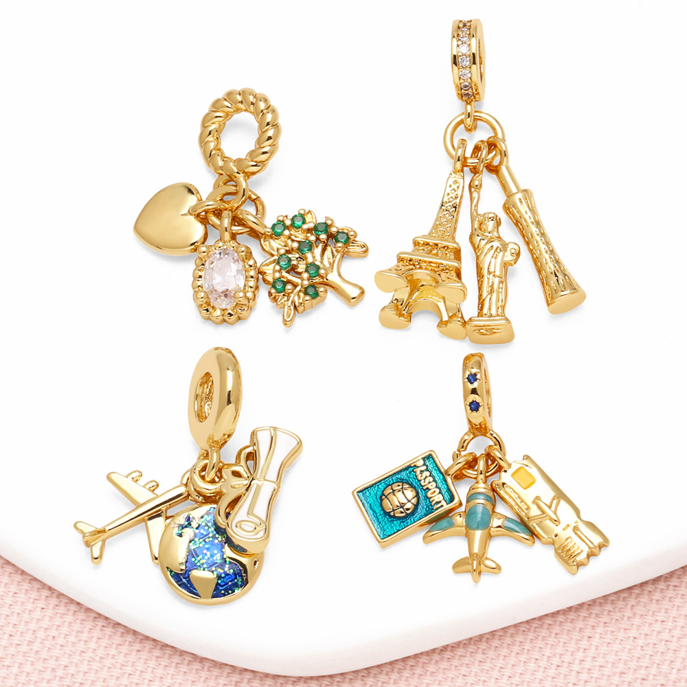 Jewelry Making Paris - OCESRIO المينا العالم السفر قلادة للقلائد