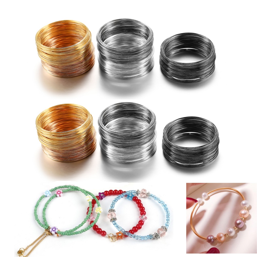 Jewelry Making Loops - 100 حلقة/مجموعة 0.6 مللي متر الفضة