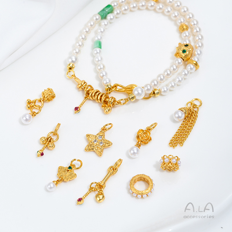 خرز لؤلؤ ذهبي من فيتنام على شك - مراجعة Jewelry Making Vietnam وسعره