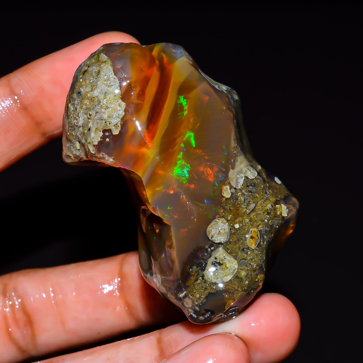 أوبال إثيوبي طبيعي خام 25-80 ق - مراجعة Jewelry Making Raw Materials وسعره