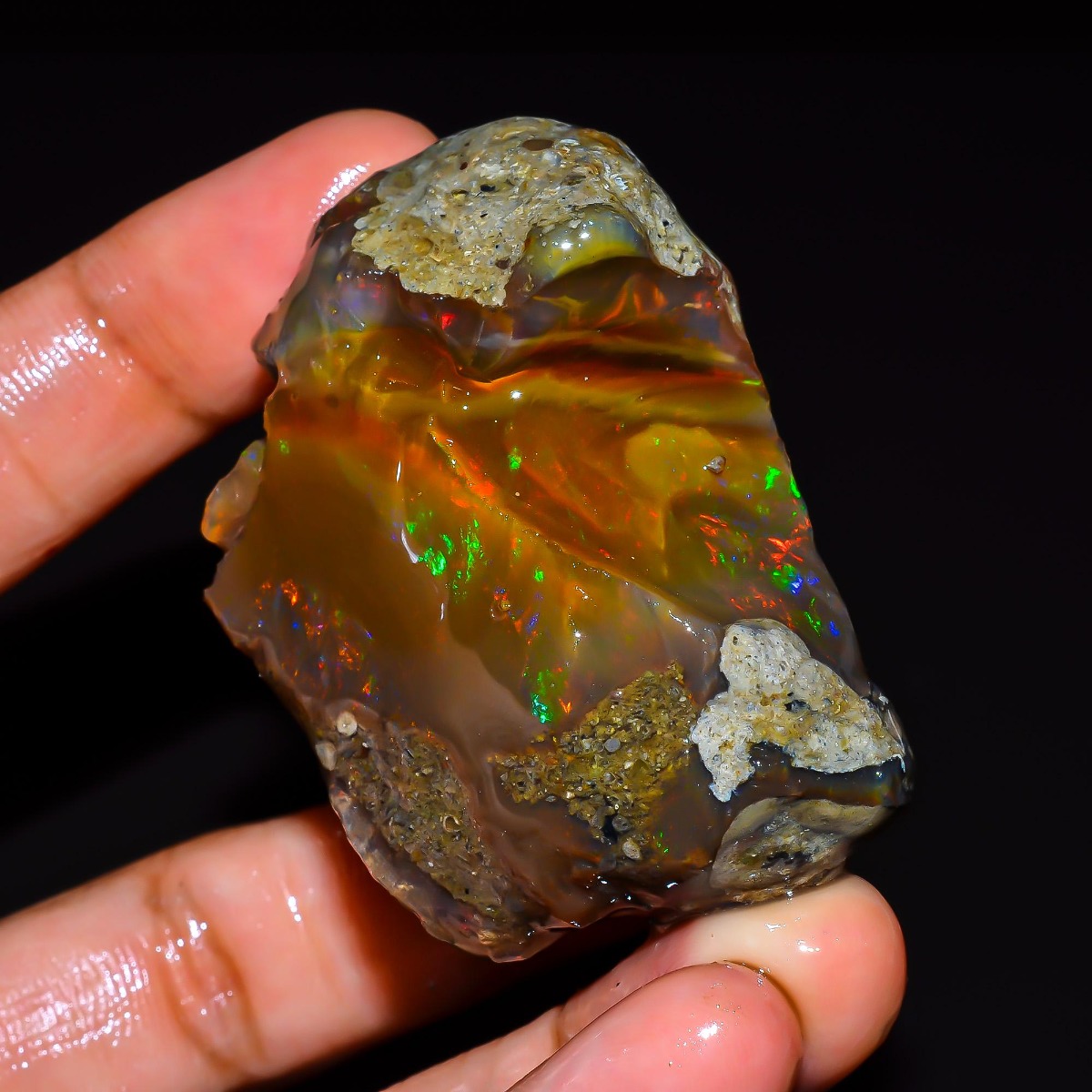 أوبال إثيوبي طبيعي خام 25-80 ق - مراجعة Jewelry Making Raw Materials وسعره