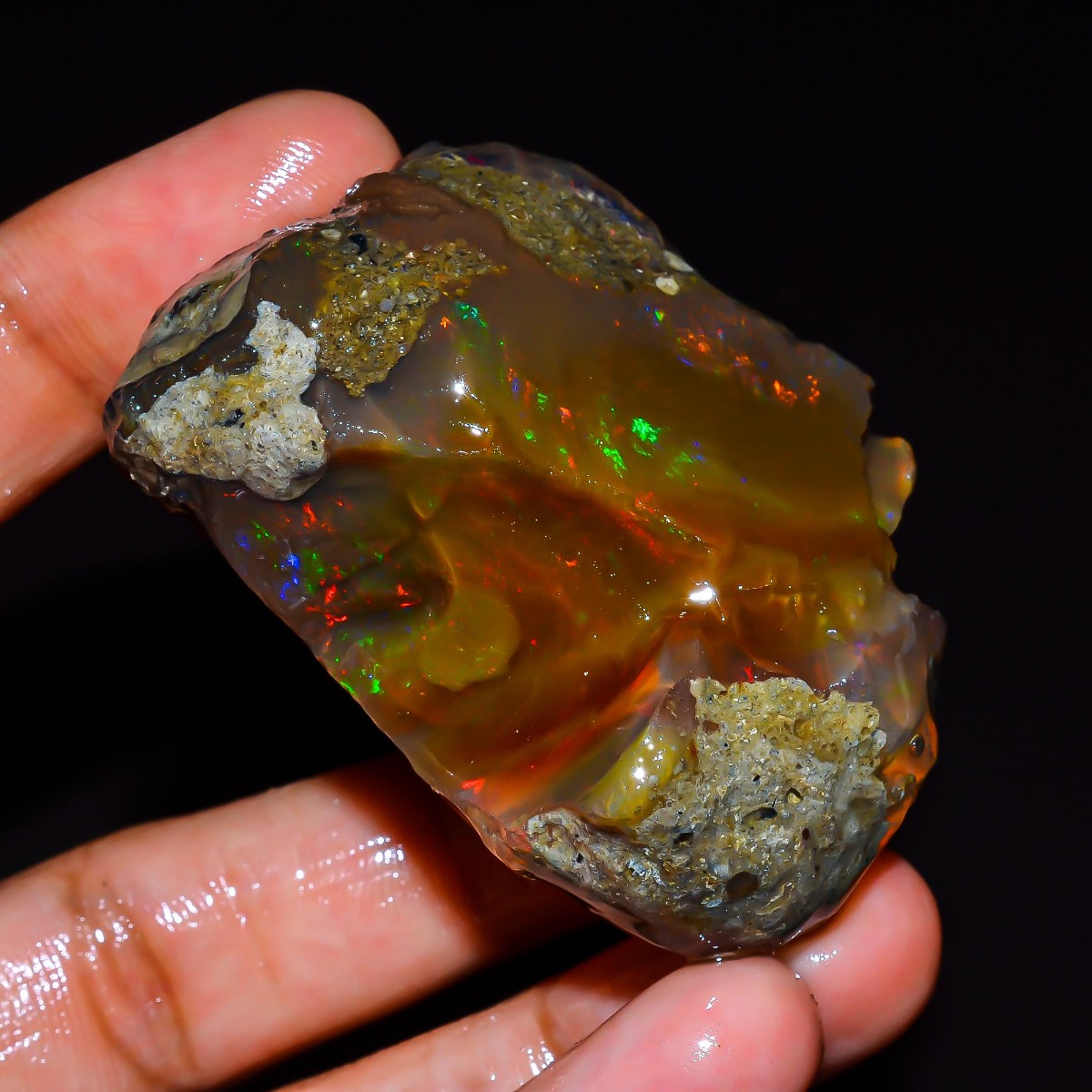 أوبال إثيوبي طبيعي خام 25-80 ق - مراجعة Jewelry Making Raw Materials وسعره