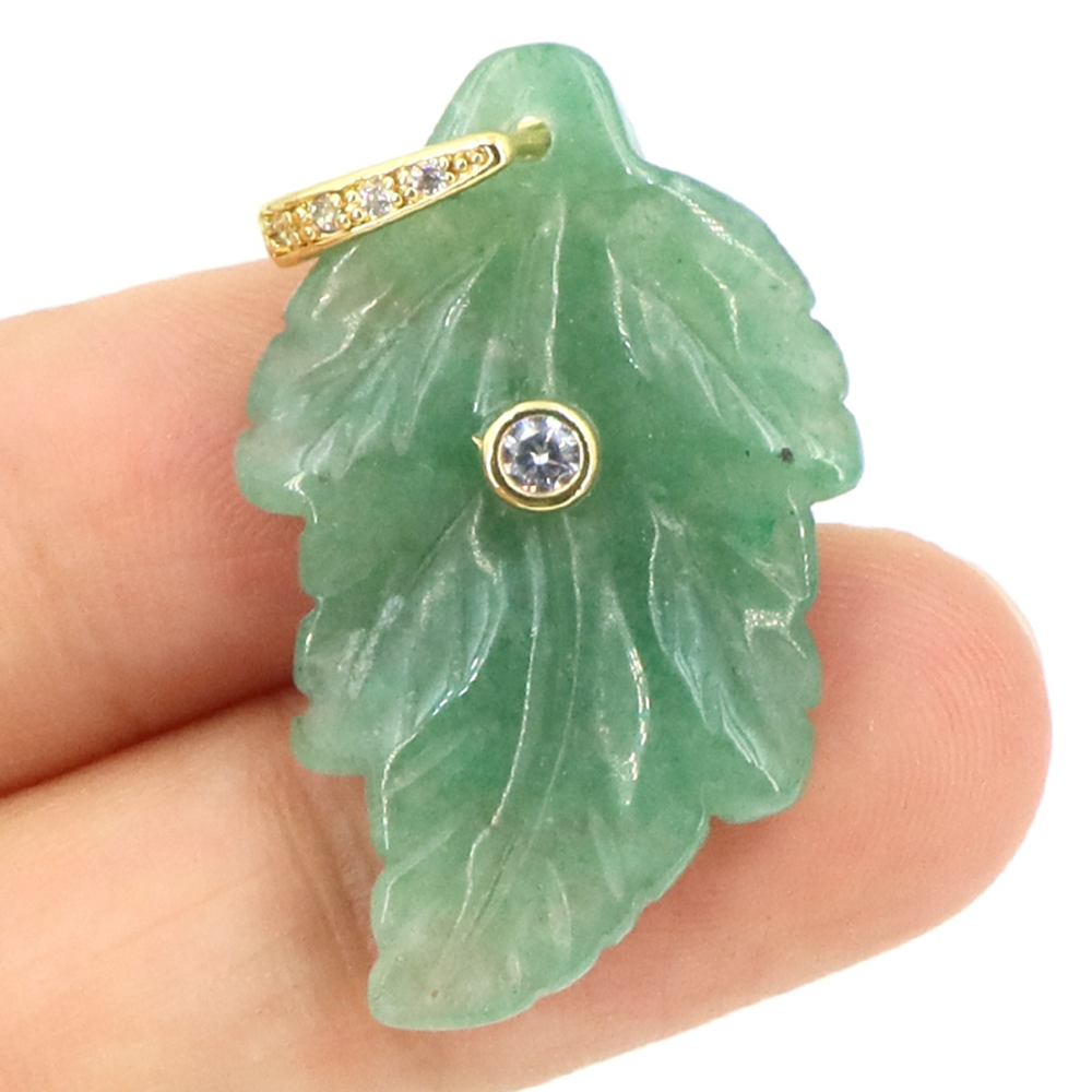 قلادة على شكل ورقة من الحجر ال - مراجعة Jewelry Making Gemstones وسعره