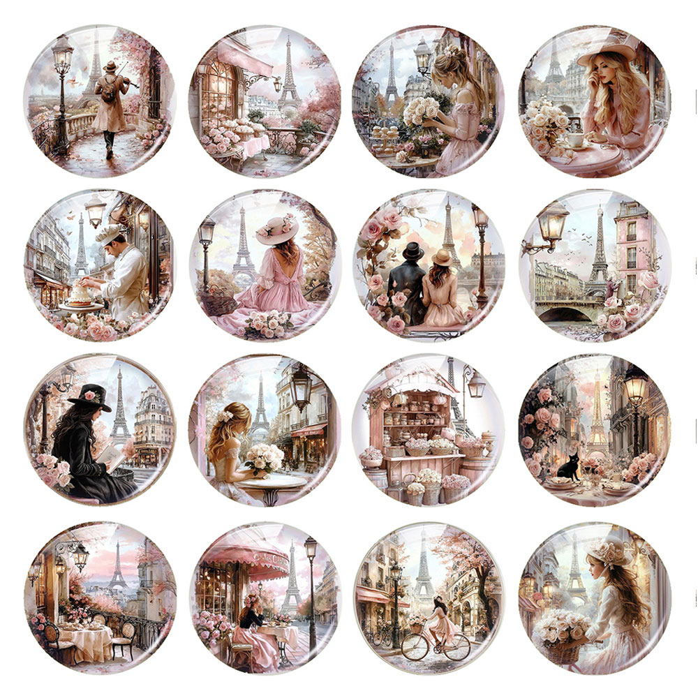 كابوشون زجاجي مسطح بتصميم برج  - مراجعة Jewelry Making Paris وسعره