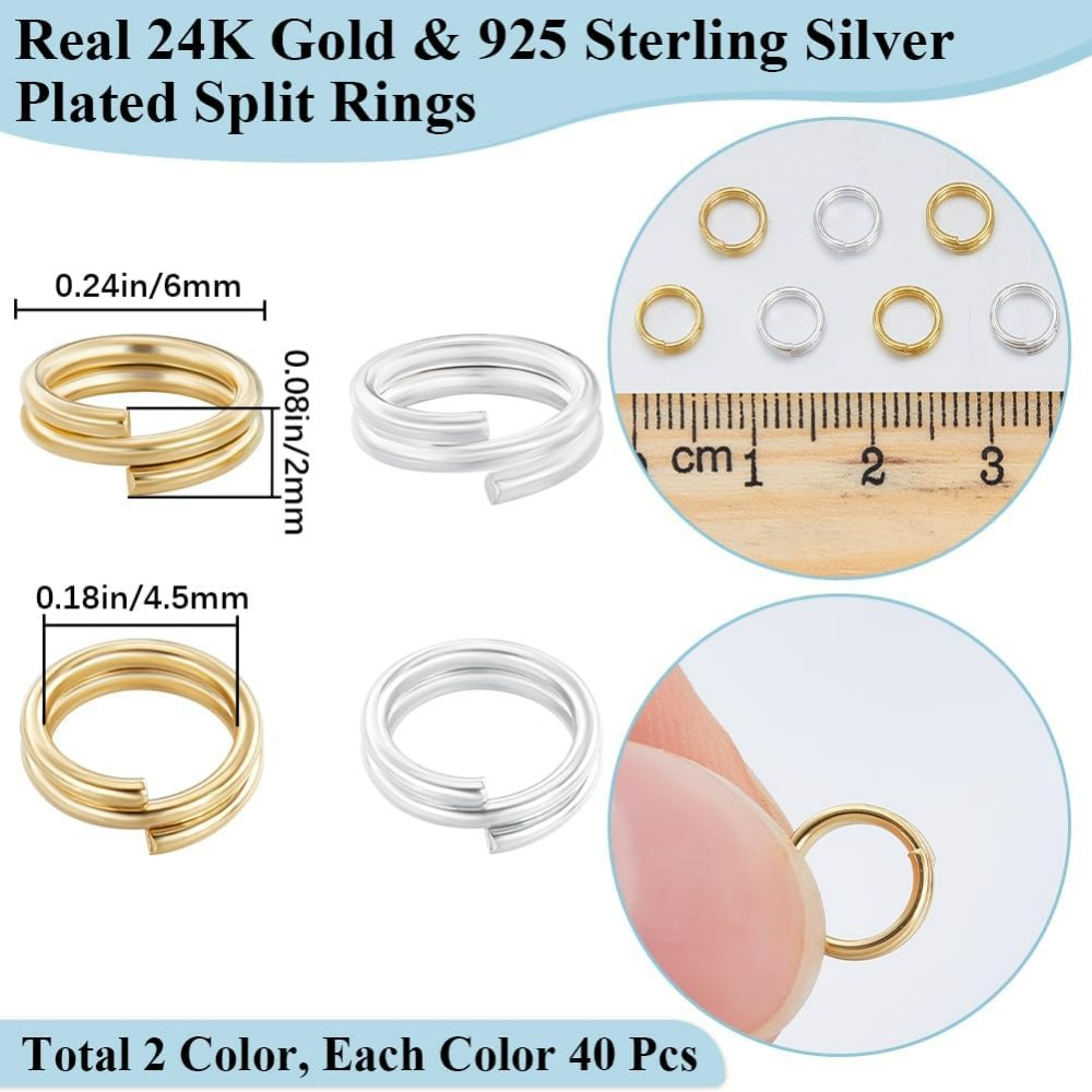 1 صندوق 80 قطعة حلقة الانتقال  - مراجعة Jewelry Making Loops وسعره